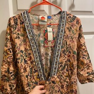 Floral FARM RIO Wrap Dress (Never Worn/Tags Still On)